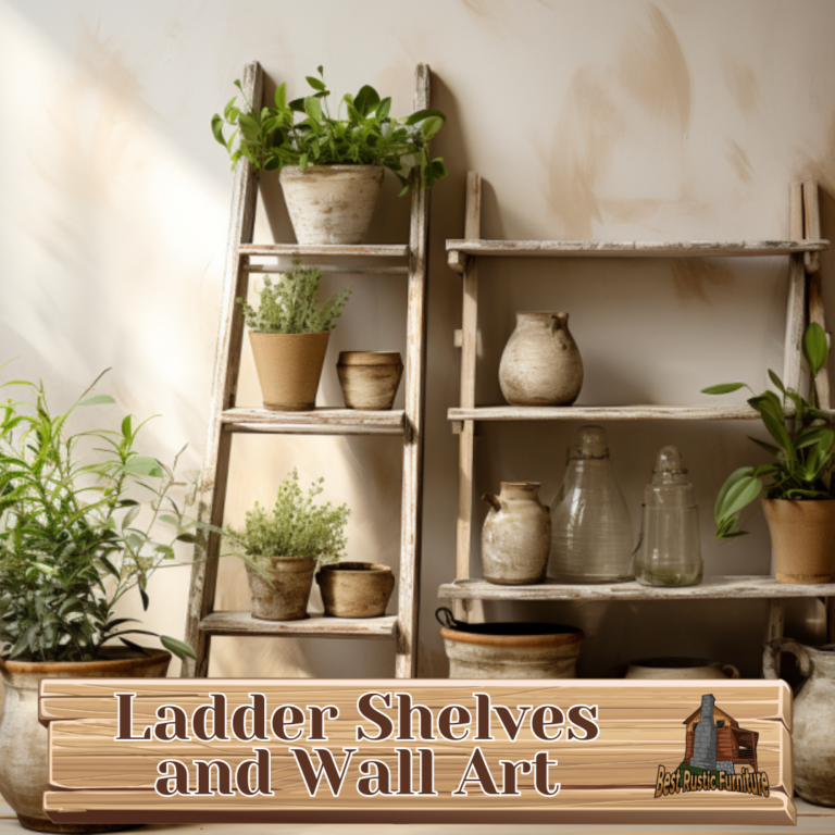 Ladder Shelves and Wall Art