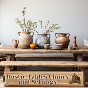 Rustic Tables Chairs and Settings